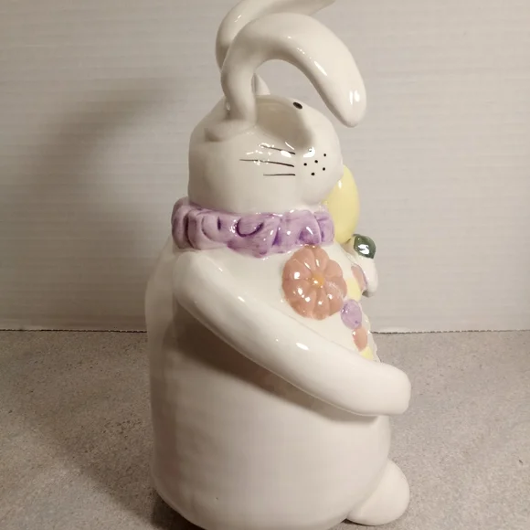 Vintage Porcelain Easter Bunny Votive Candle Holder Home Interiors 2005 - Picture 4 of 6